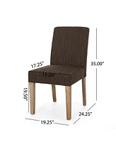 Kuna Contemporary Upholstered Dining Chair Set, 2 Piece