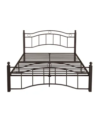Bouvardia Contemporary Iron Bed Frame, King