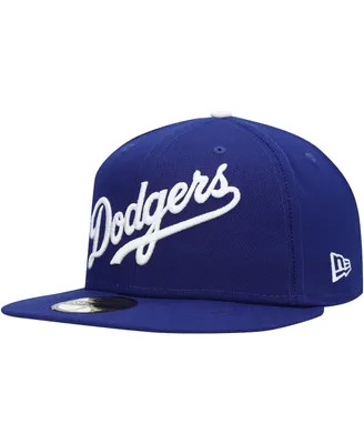 Men's New Era Royal Los Angeles Dodgers Logo White 59FIFTY Fitted Hat