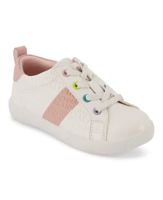 Kenneth Cole New York Toddler Girls Elastic Lace Logo Sneakers