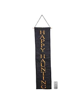 Lighted Happy Haunting Wall Banner with Remote Control