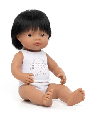 Miniland 15" Baby Doll Hispanic Boy Set, 3 Piece