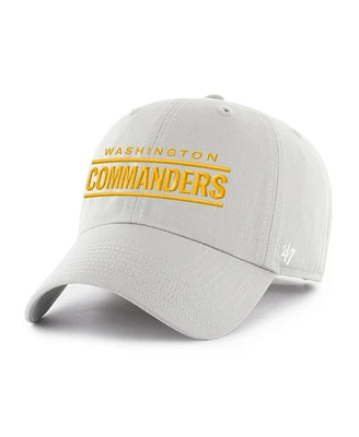 Men's '47 Brand Gray Washington Commanders Script Clean Up Adjustable Hat