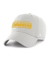 Men's '47 Brand Gray Washington Commanders Script Clean Up Adjustable Hat