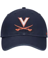 Men's '47 Brand Navy Virginia Cavaliers Clean Up Logo Adjustable Hat