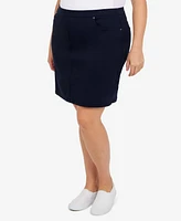 Plus Essentials Tech Stretch Pull On Skort with Elastic Wasitband