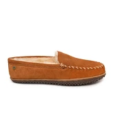 Minnetonka Men's Suede Sheepskin Tobie Slippers