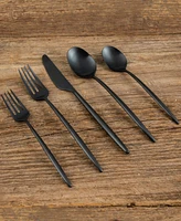 Cambridge Silversmiths Gaze Black Satin 20-Piece Flatware Set, Service for 4