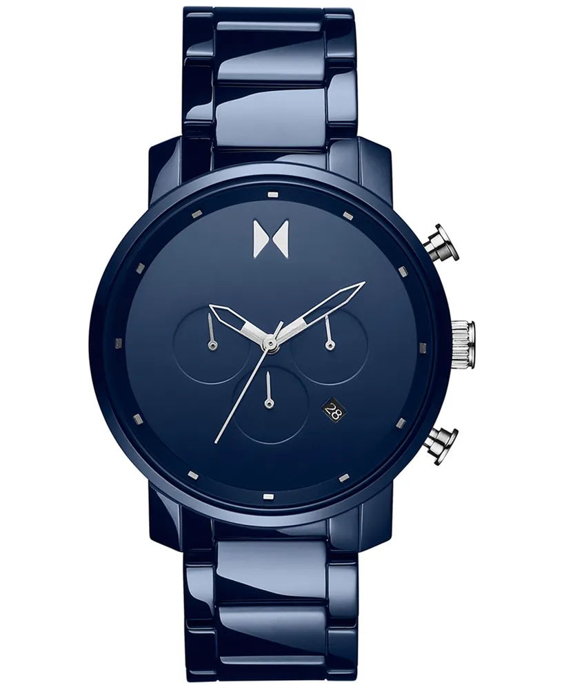 Mvmt Men\'s Chrono Blue Ceramic Bracelet Watch 45mm | Hawthorn Mall