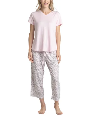 Muk Luks Women's 3-Pc. T-Shirt, Pants & Shorts Pajama Set