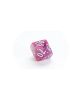 Aether Raspberry and Cream Dice Set, 8 Pieces