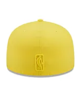 Men's New Era Yellow Philadelphia 76ers Color Pack 59FIFTY Fitted Hat