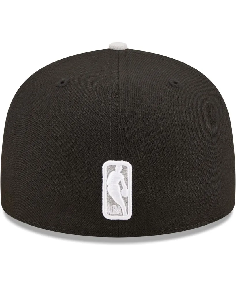 Men's New Era Black and Gray Philadelphia 76ers Two-Tone Color Pack 59FIFTY Fitted Hat