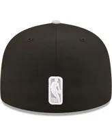 Men's New Era Black and Gray Philadelphia 76ers Two-Tone Color Pack 59FIFTY Fitted Hat