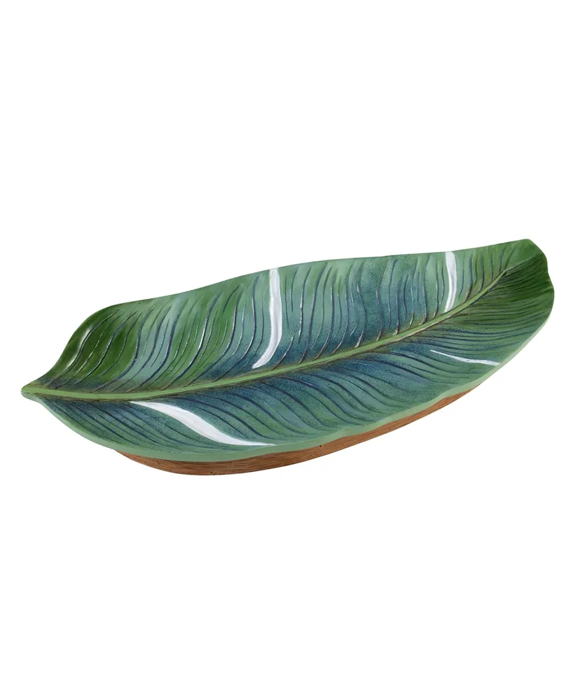 Avanti Viva Palm Leaf Cut-Out Resin Bathroom Tray