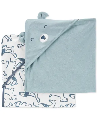 Carter's Baby Boys Hooded Puppy Bath Towels, Pack of 2
