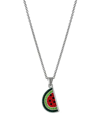 Women's Crystal Watermelon Pendant Necklace