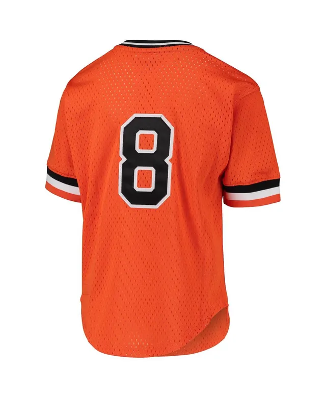 Youth Mitchell & Ness Cal Ripken Jr. Orange Baltimore Orioles Cooperstown  Collection Mesh Batting Practice Jersey