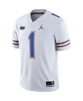 Men's Jordan #1 White Florida Gators Game Jersey