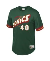 Men's Mitchell & Ness Shawn Kemp Green Seattle Supersonics Mesh T-shirt