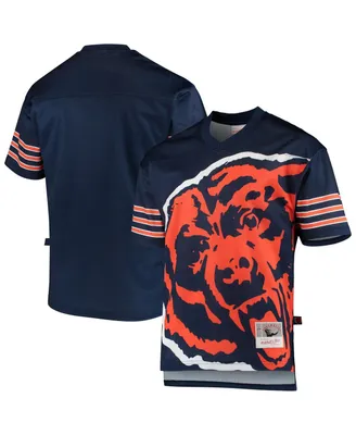 Men's Mitchell & Ness Orange Chicago Bears Historic Logo Ultimate Play 3/4  Sleeve Raglan Henley T-Shirt