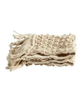 Boho Fringed Woven Macrame Decorative Pillow Cover, 18"