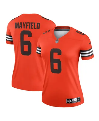 Women's Nike Baker Mayfield Orange Cleveland Browns Inverted Legend Jersey