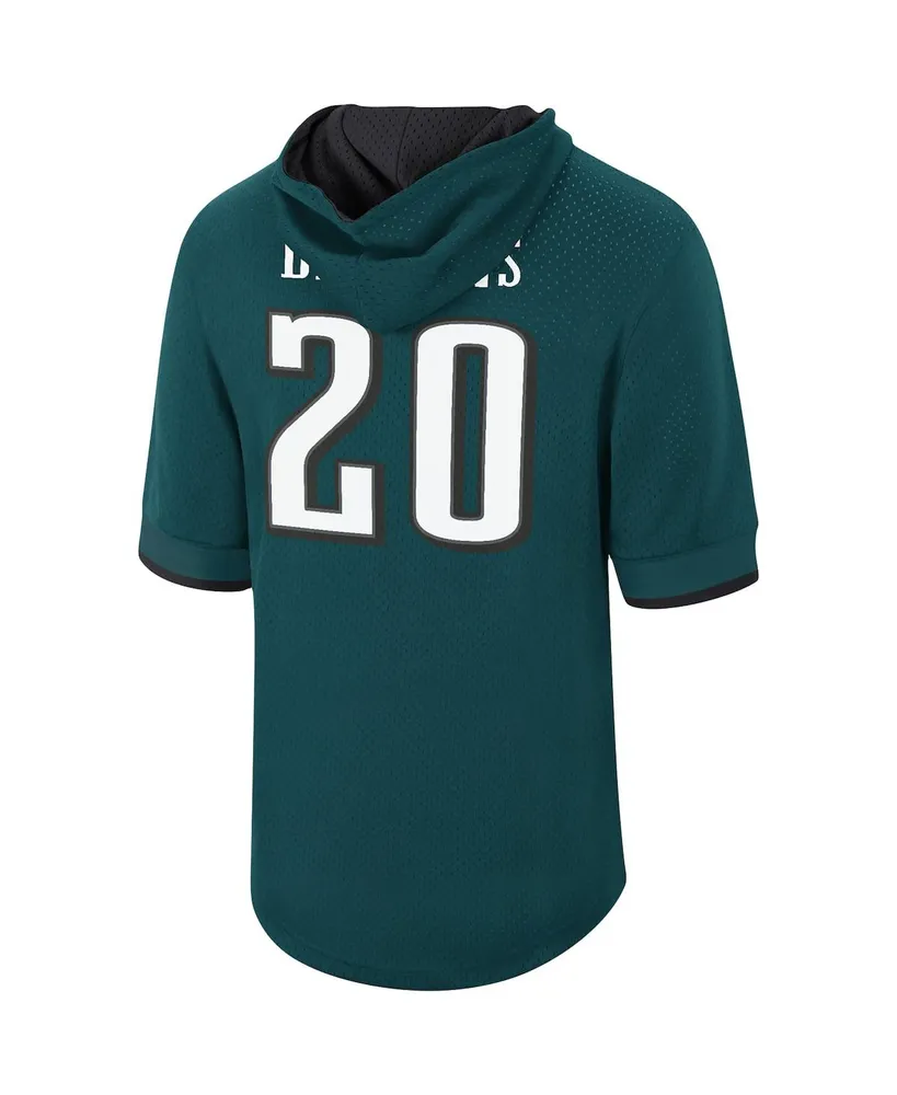 Men's Mitchell & Ness Brian Dawkins Green Philadelphia Eagles Retired Player Mesh Name and Number Hoodie T-shirt