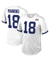 Men's Mitchell & Ness Peyton Manning White Indianapolis Colts Retired Player Name and Number Mesh Top