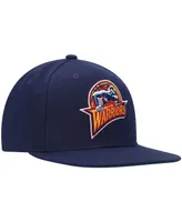 Men's Mitchell & Ness Navy Golden State Warriors Hardwood Classics Team Ground 2.0 Snapback Hat