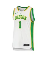 Nike #1 White Oregon Ducks Replica Women's Basketball Jersey