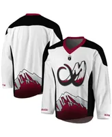 Men's White, Maroon Colorado Mammoth Replica Jersey