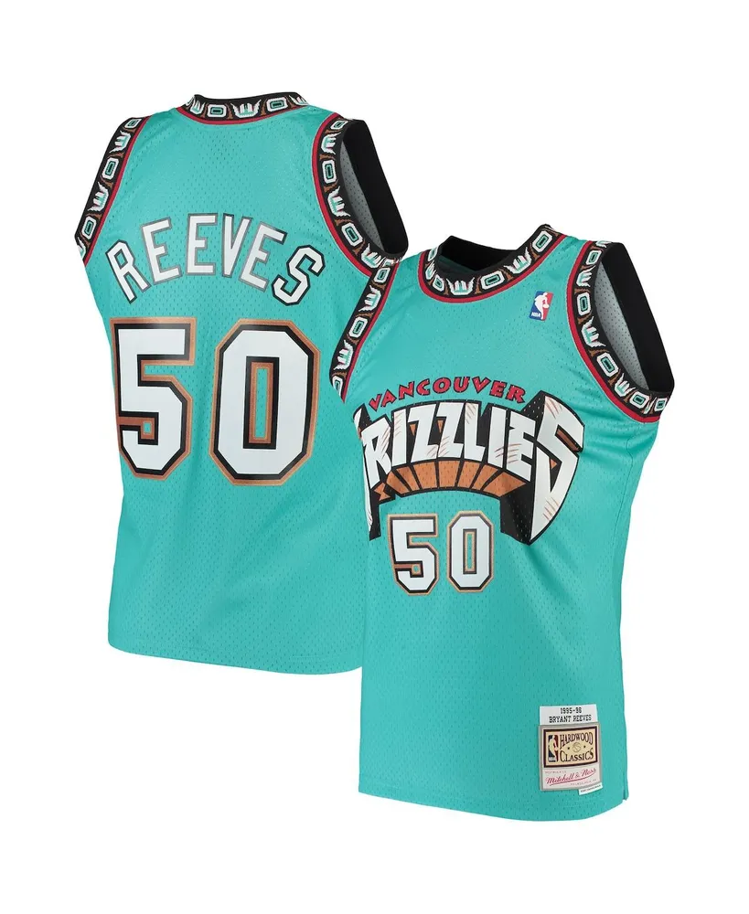 Men's Mitchell & Ness Bryant Reeves Turquoise Vancouver Grizzlies Hardwood Classics 1995-96 Swingman Jersey