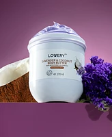 Lavender and Coconut Scented Whipped Body Butter, Bath and Body Care Cream, 6 oz