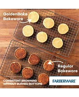 Farberware GoldenBake Bakeware Nonstick Loaf Pan Set, 2-Piece, Gray