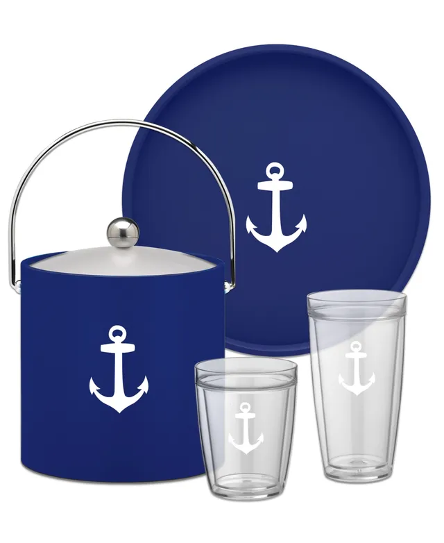 Kraftware 22 oz. Anchor Tall Drink - Set of 4