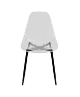 Lumisource Clara Mid-Century Modern Dining Chair, 2 Piece Set