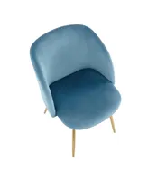 Lumisource Fran Contemporary Chair, 2 Piece Set - Gold