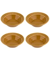 Portmeirion Botanic Garden Harmony Amber Cereal Bowl, Set of 4 - Gold