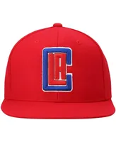 Men's Mitchell & Ness Red La Clippers Ground 2.0 Snapback Hat