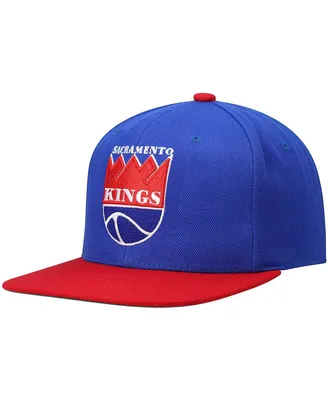 Men's Mitchell & Ness Blue and Red Sacramento Kings Hardwood Classics Team Two-Tone 2.0 Snapback Hat