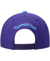 Men's Mitchell & Ness Purple and Turquoise Utah Jazz Hardwood Classics Team Two-Tone 2.0 Snapback Hat