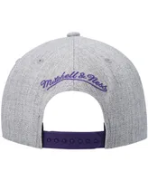 Men's Mitchell & Ness Heathered Gray Phoenix Suns Hardwood Classics Team 2.0 Snapback Hat