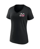 Women's Fanatics Black Cincinnati Bengals Team Mother's Day V-Neck T-shirt