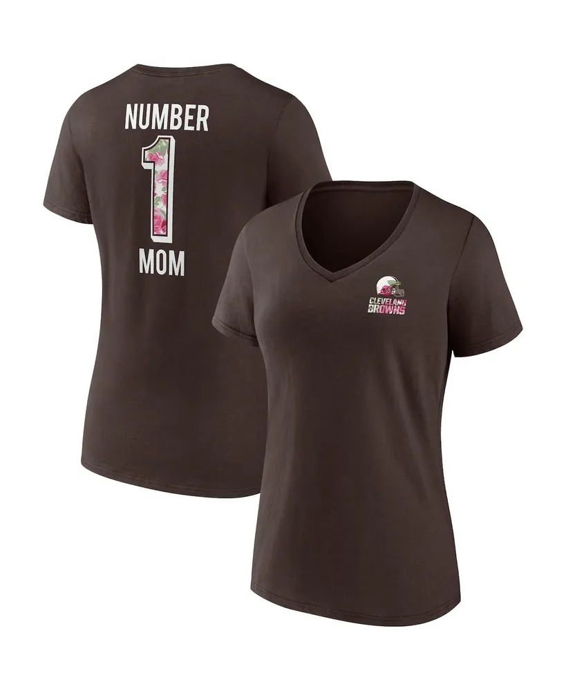 Women's Fanatics Brown Cleveland Browns Team Mother's Day V-Neck T-shirt