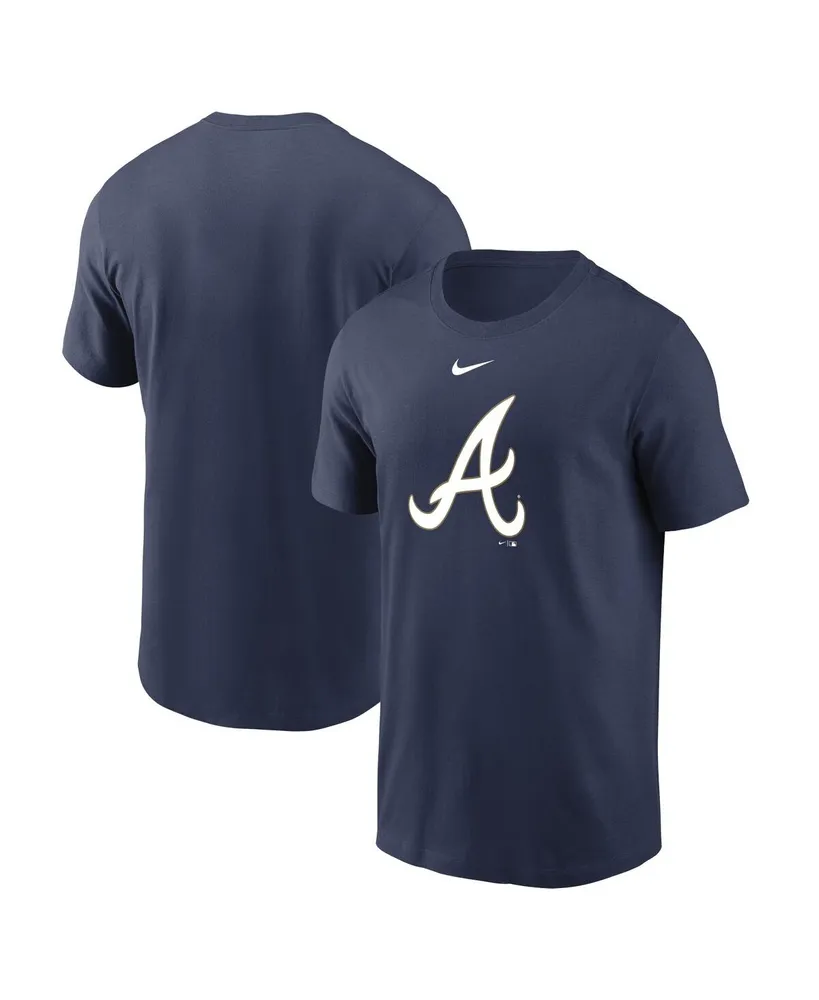 Men's Nike Navy Atlanta Braves 2022 Gold Program Logo T-shirt