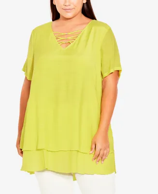 Plus Size Marion Caged Tunic Top
