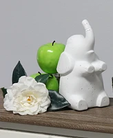 Simple Designs Porcelain Elephant Shaped Table Lamp