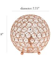 Elegant Designs Elipse 8" Crystal Ball Sequin Table Lamp