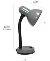 Simple Designs Basic Desk Lamp with Flexible Hose Neck